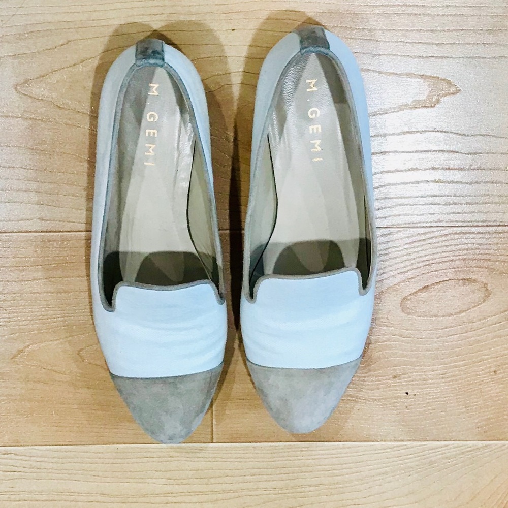 M. Gemi Calla fabric/suede cap toe loafer